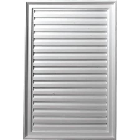 Ekena Millwork Vertical Urethane Gable Vent Louver, Non-Functional, 24"W x 12"H GVVE24X12D